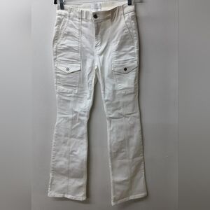 White House Black Market High-Rise Cargo Skinny Flare Jeans